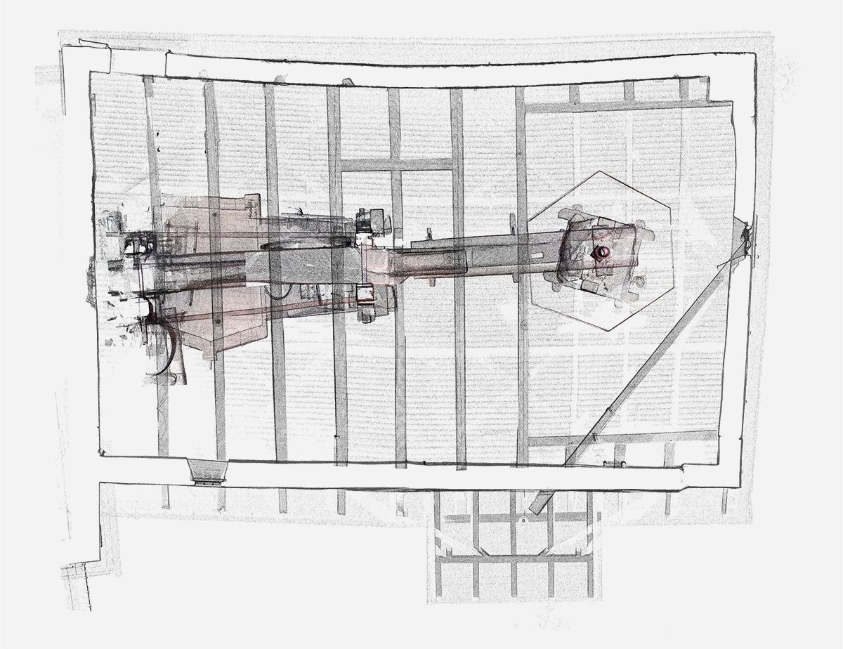 Punktwolkenansicht der Weinpresse Katztorkel.